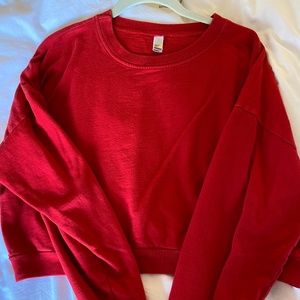 American Apparel vintage Red cropped crewneck